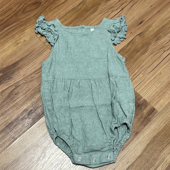 Rylee + Cru Amelia Seafoam Linen Bubble 2-3 - Picture 2 of 4